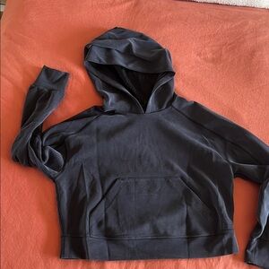 Lululemon softstreme charcoal navy cropped hoodie
